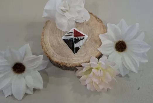 BAGUE LOSANGE PLATINE