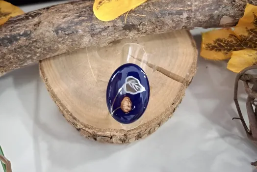 BAGUE OVALE BLEU DE FOUR