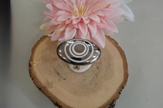 BAGUE OVALE PLATINE GM
