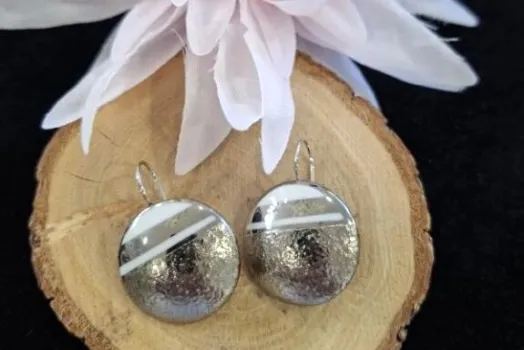 BOUCLE D'OREILLE RONDE PM PLATINE