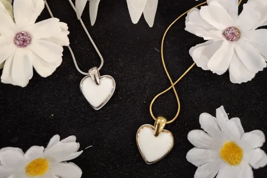 COLLIER  PT COEUR (Chaine inoxydable)