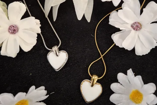 COLLIER  PT COEUR (Chaine inoxydable)