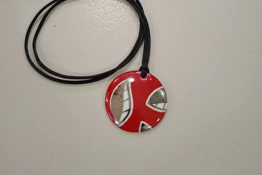 COLLIER ROND ROUGE